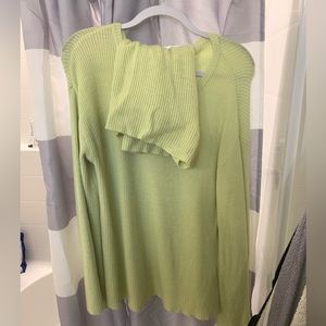 THE DROP matching set Alice Crewneck Ribbed Sweater